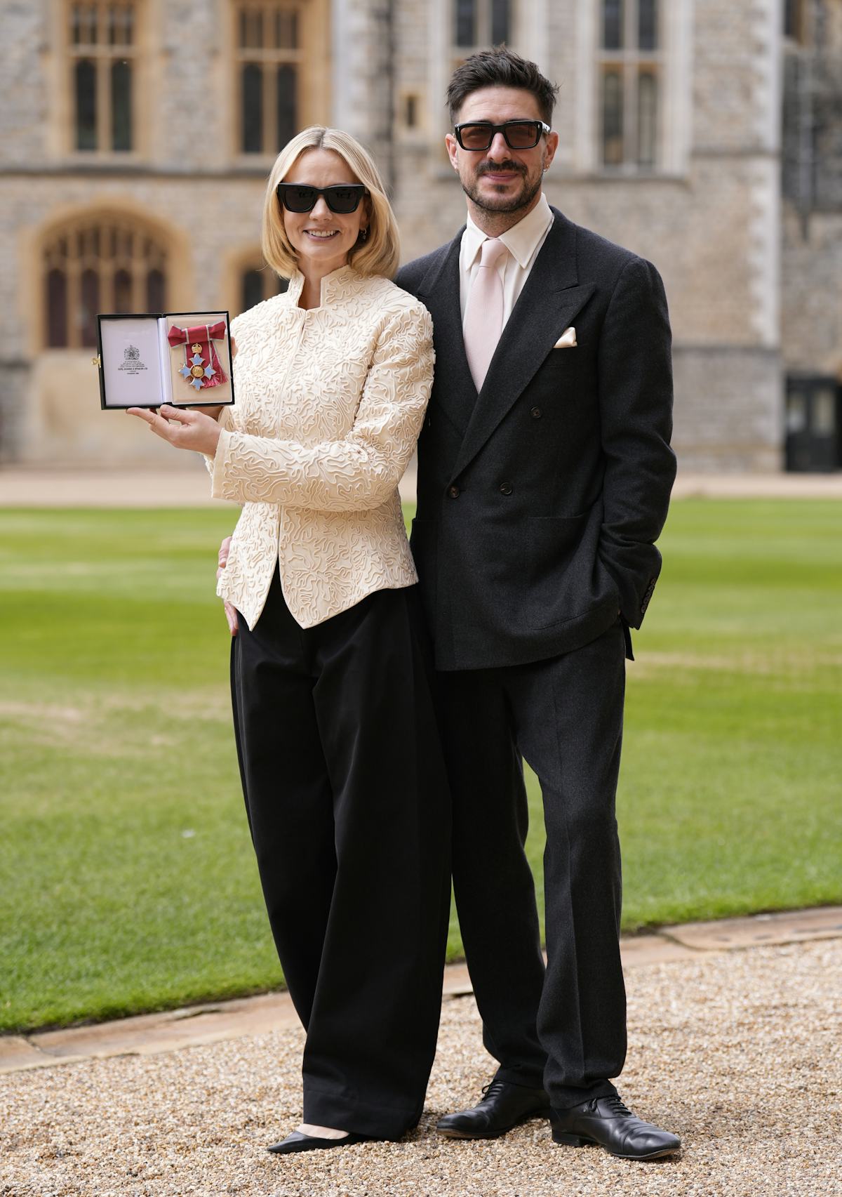 Carey Mulligan Leans Into Soft Structure to Accept Commander of the Order of the British Empire