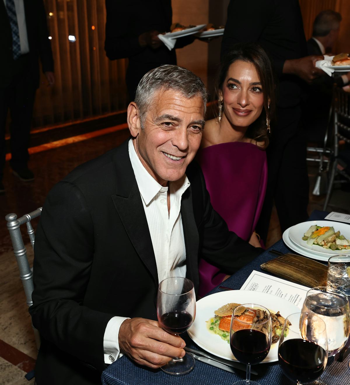 Amal Clooney’s Jewel-Toned Mini Dress Steals the Spotlight on Date Night With George
