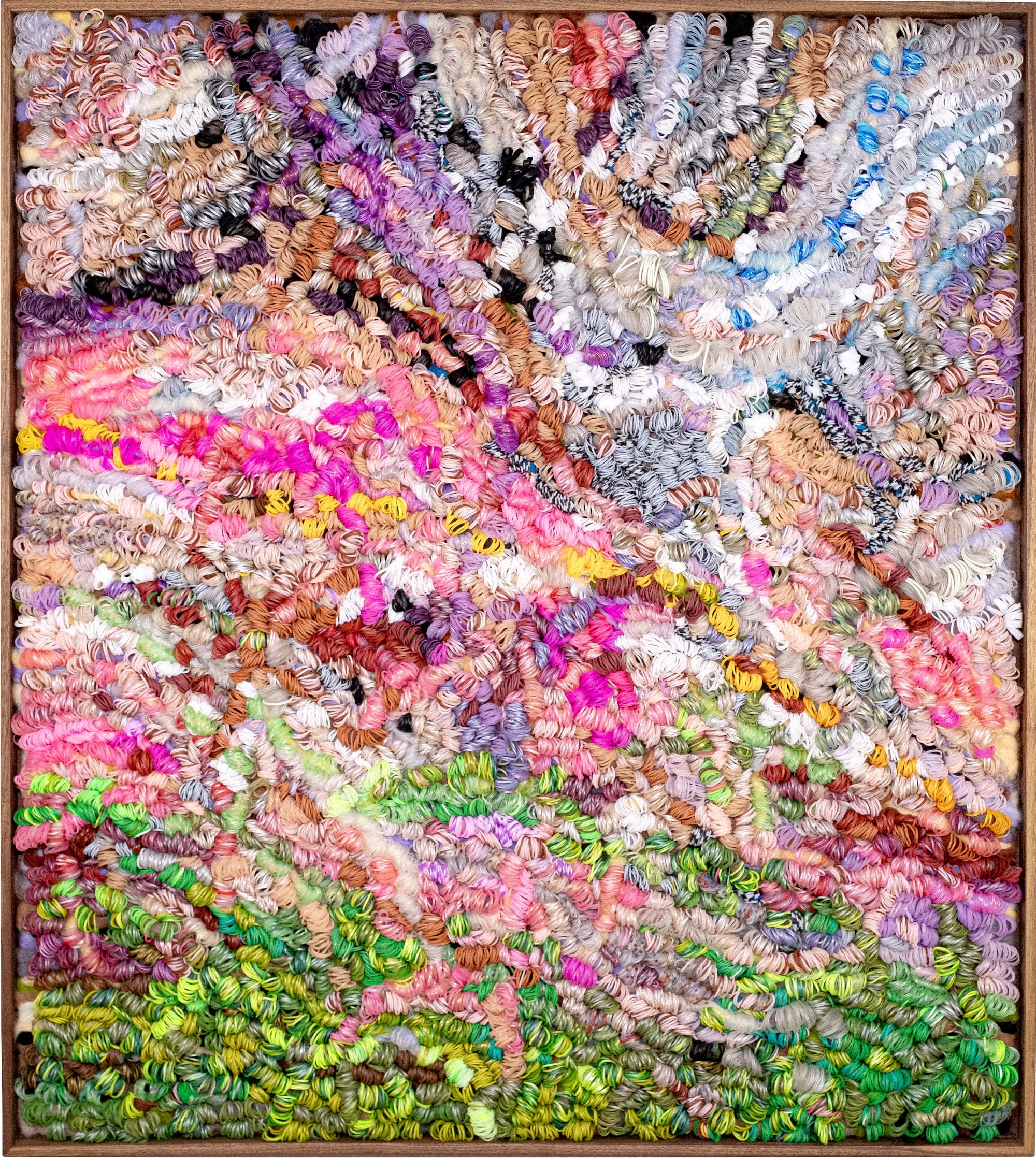 Hannah Buechler Loops Thousands of Colorful Loom Bands like Brushstrokes